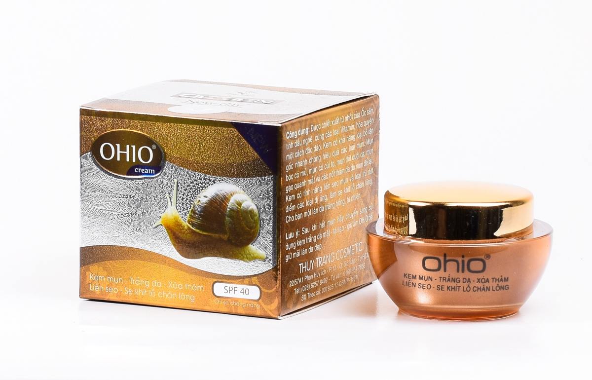 [HCM]Kem Mụn - Trắng Da - Xóa thâm - Liền Sẹo - Se Khít Lỗ Chân Lông OHIO Ốc Sên New Day (20g)