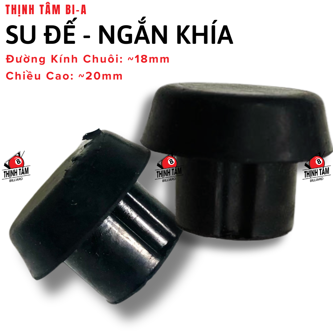 Nút gắn đế bida - gắn đế cao su gậy bida ngắn có khía
