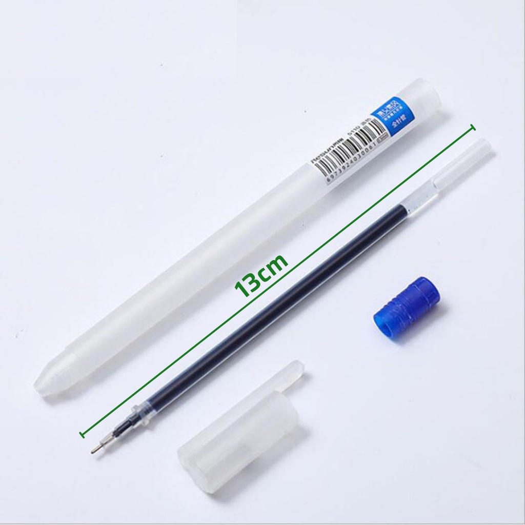 Bút bi gel 0.5mm Béo shop bút bi nước nắp cài ngòi kim 13cm mực ra đều màu Đen Đỏ Xanh dùng cho học sinh , văn phòng B27