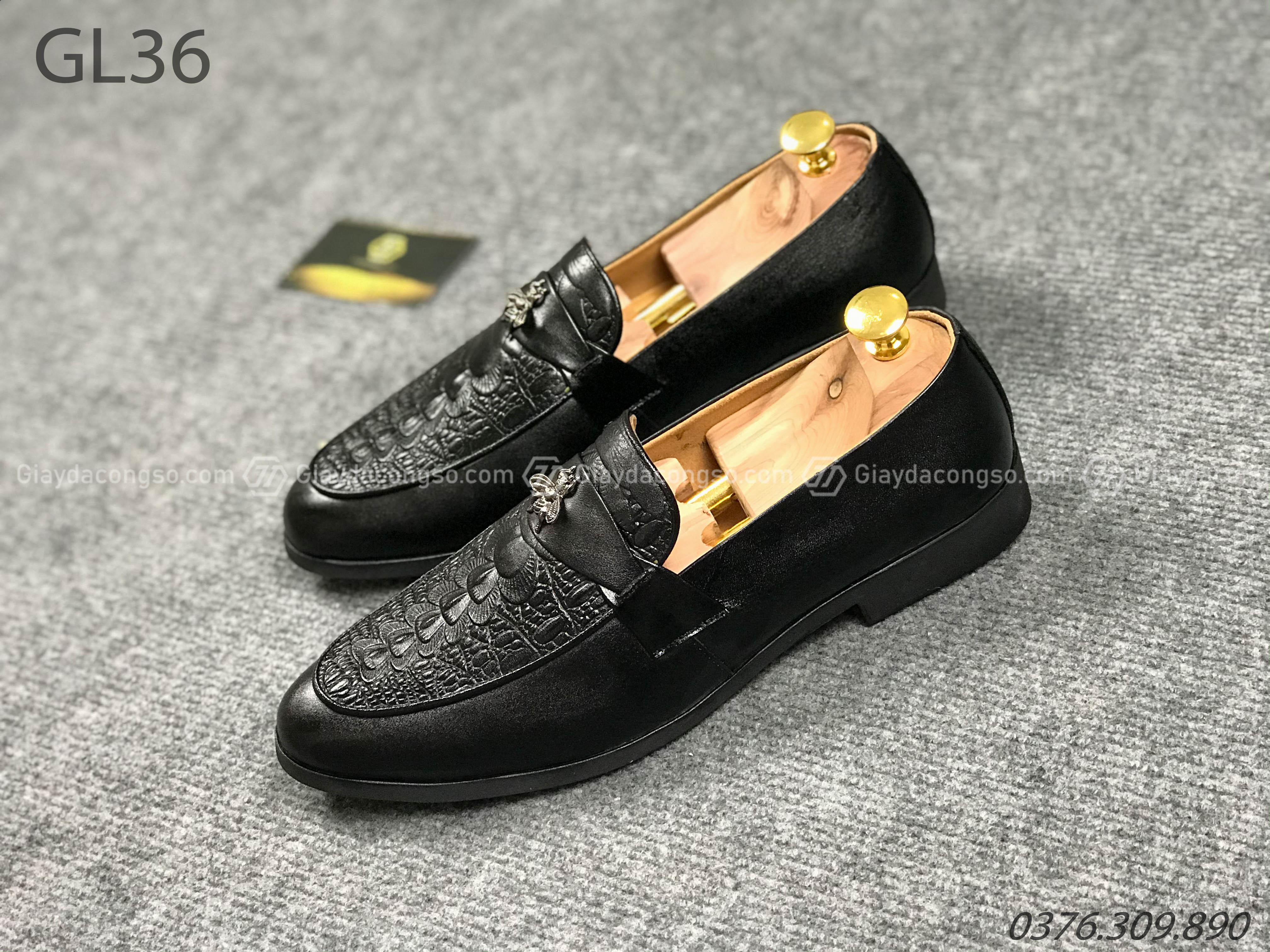 Giày da công sở - Giày lười nam con ong da bò GL-36