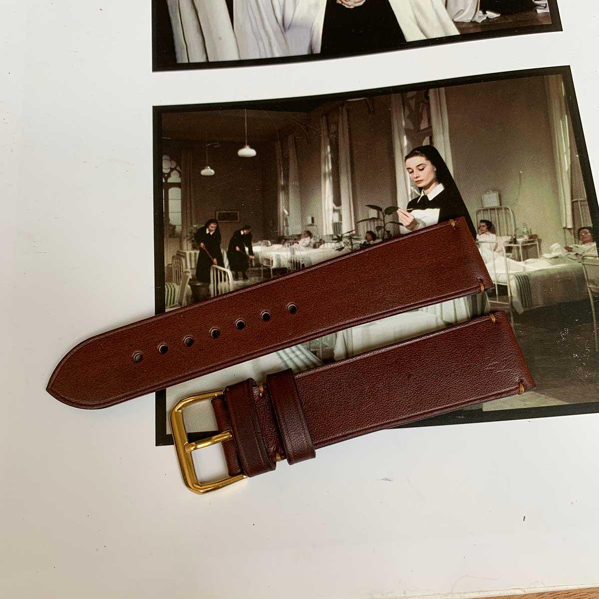 DÂY ĐỒNG HỒ DA SIZE 22 - DA BÒ NHẬP KHẨU - ĐỒ DA THỦ CÔNG DTLEATHER DB337