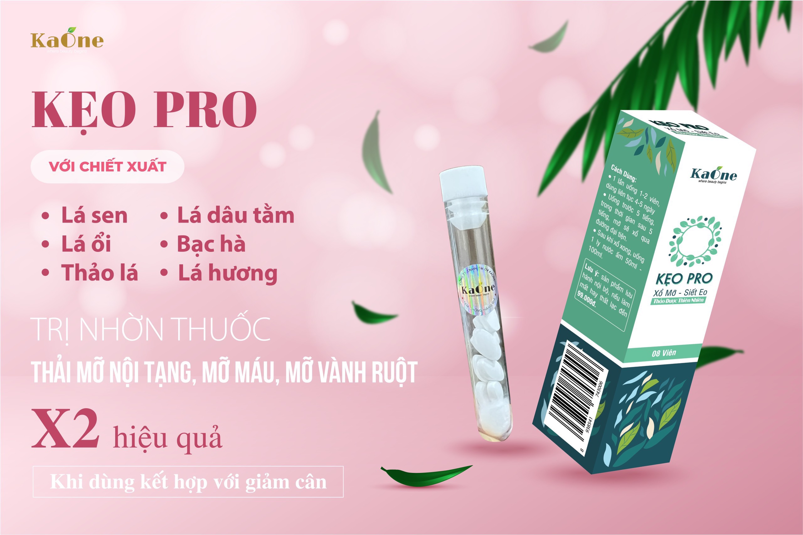 Kẹo PRO xổ mỡ,siết eo  - KAONE - Thon gọn,tan mỡ