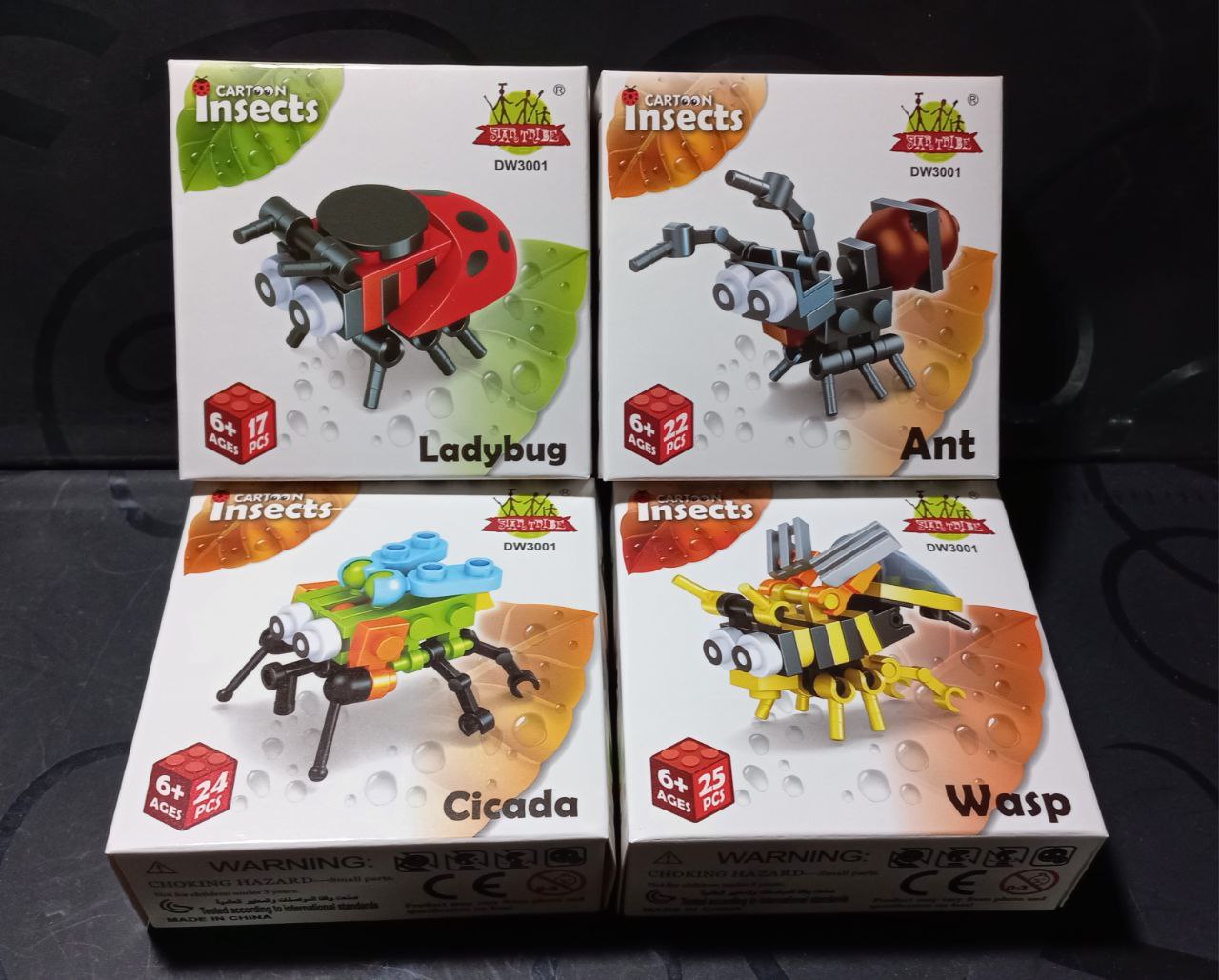 07024 lego xếp hình mini con côn trùng, 20+pcs