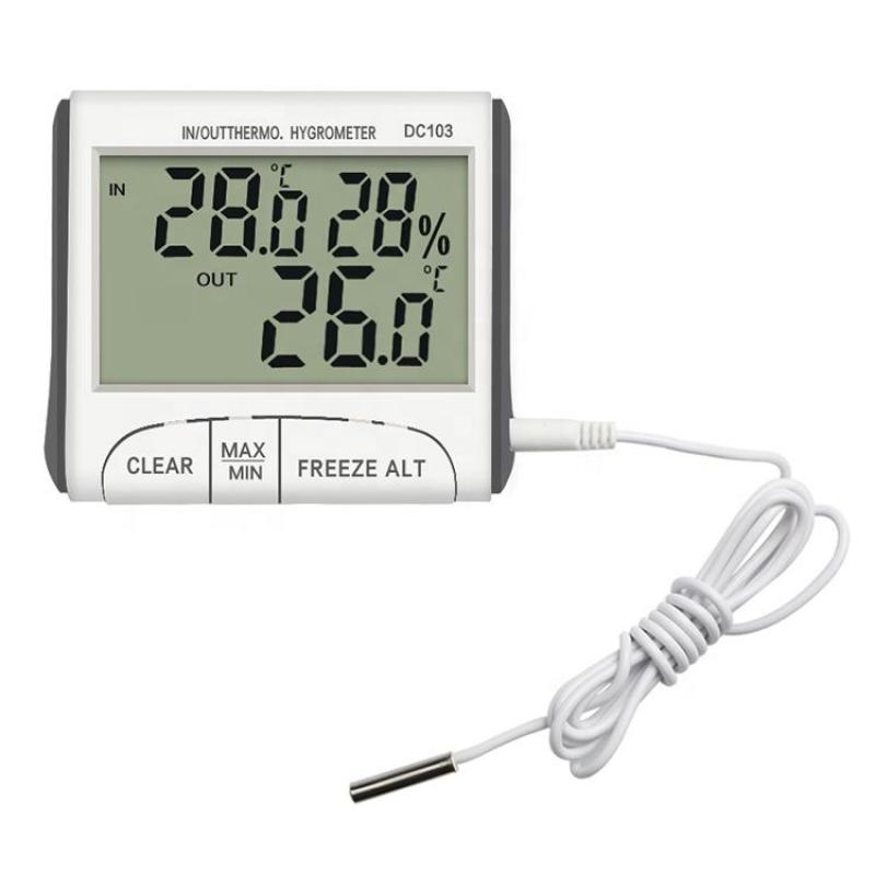 Nhiệt ẩm kế điện tử DC103 đo phòng, nhiệt ẩm kế Gia đình, Thiết bị theo dõi nhiệt độ độ ẩm gia đình
