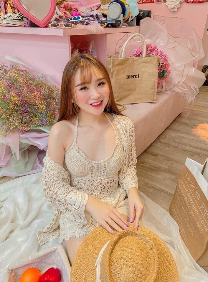 Set bikini ren hoa đi biển HS01