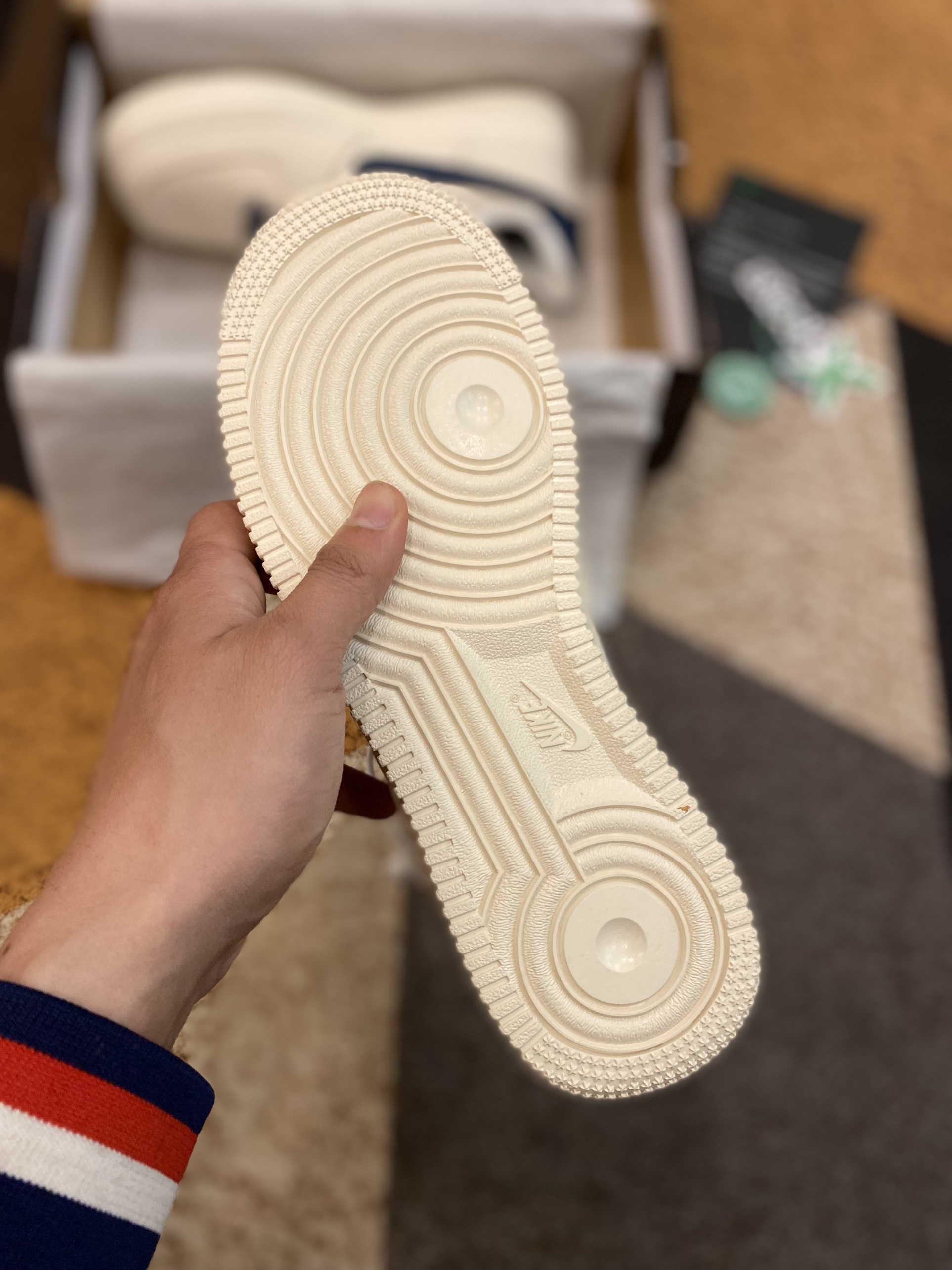 [MyGsneaker] Giày AF1 logo navy bản tiêu chuẩn