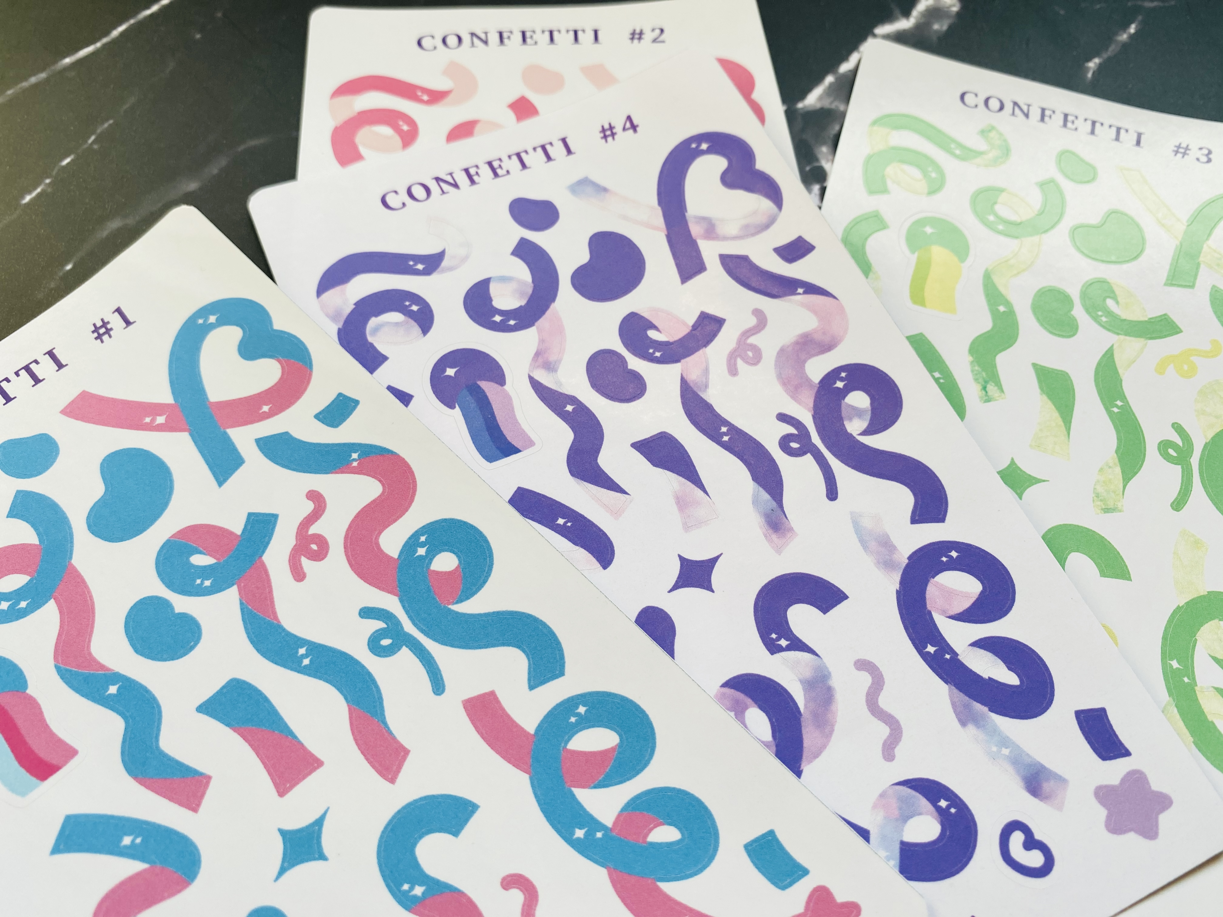 [Confetti #1] Sticker decal trang trí confetti hoa giấy #01 _ hanaland