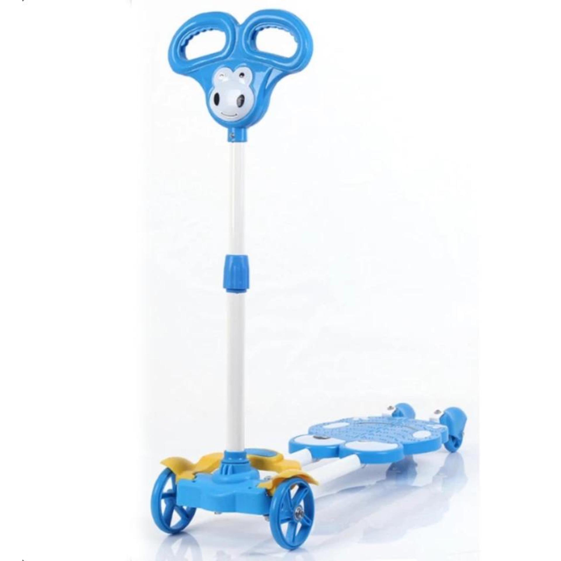 Mua Home and Garden - Xe trượt Scooter 4 bánh cho bé (Xanh dương) + tặng kèm bộ bảo vệ tay chân cho bé
