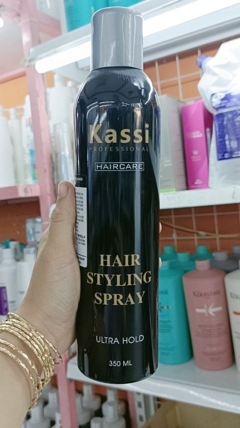 Keo xịt bóng tạo kiểu tóc kassi 350ml