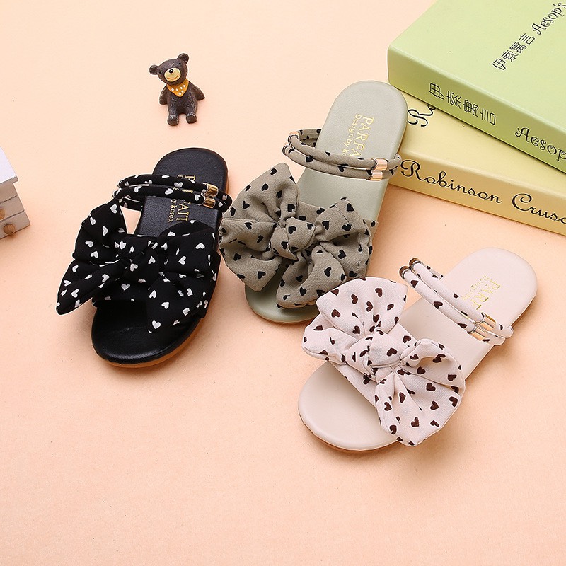Dép sandal nơ  chấm  bi  cực xinh cho bé(Q2020)