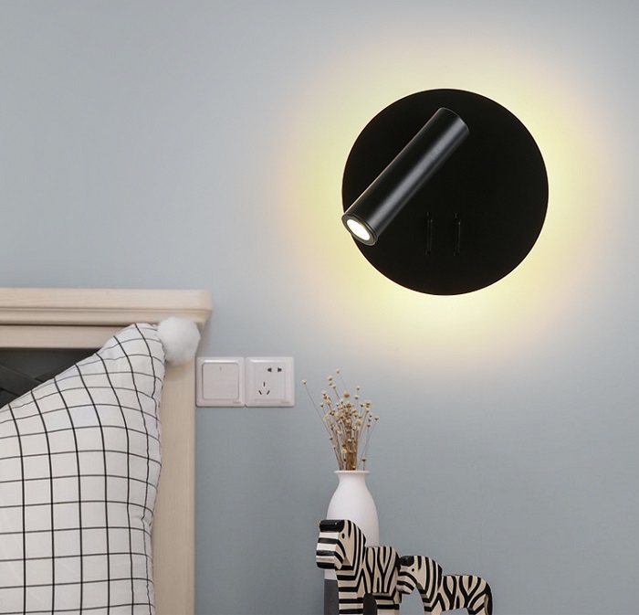 Đèn đọc sách gắn tường đế tròn