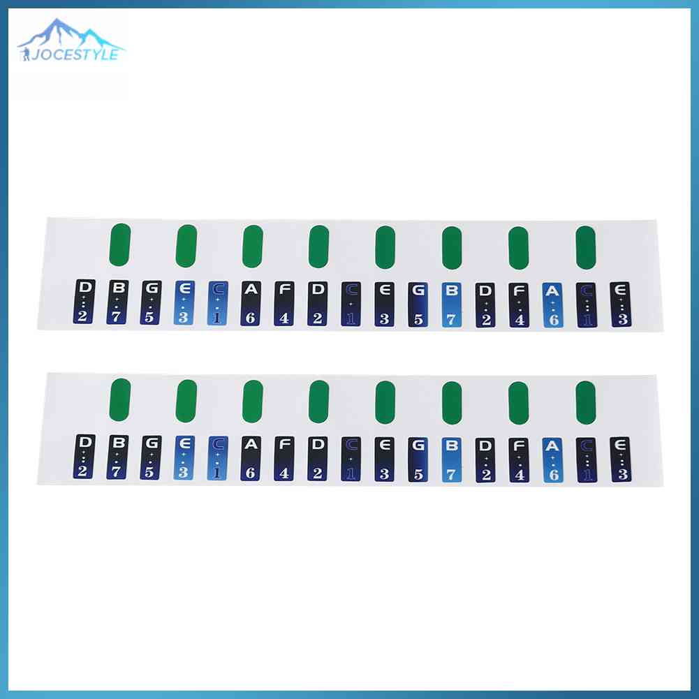 2pcs Kalimba Scale Stickers Thumb Piano Key Note Decals Musical Instrument