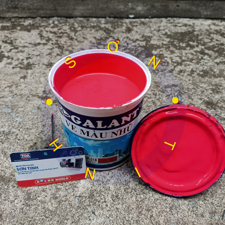 [Sơn chậu] Ve màu Đỏ Galant 800ml , sơn nước
