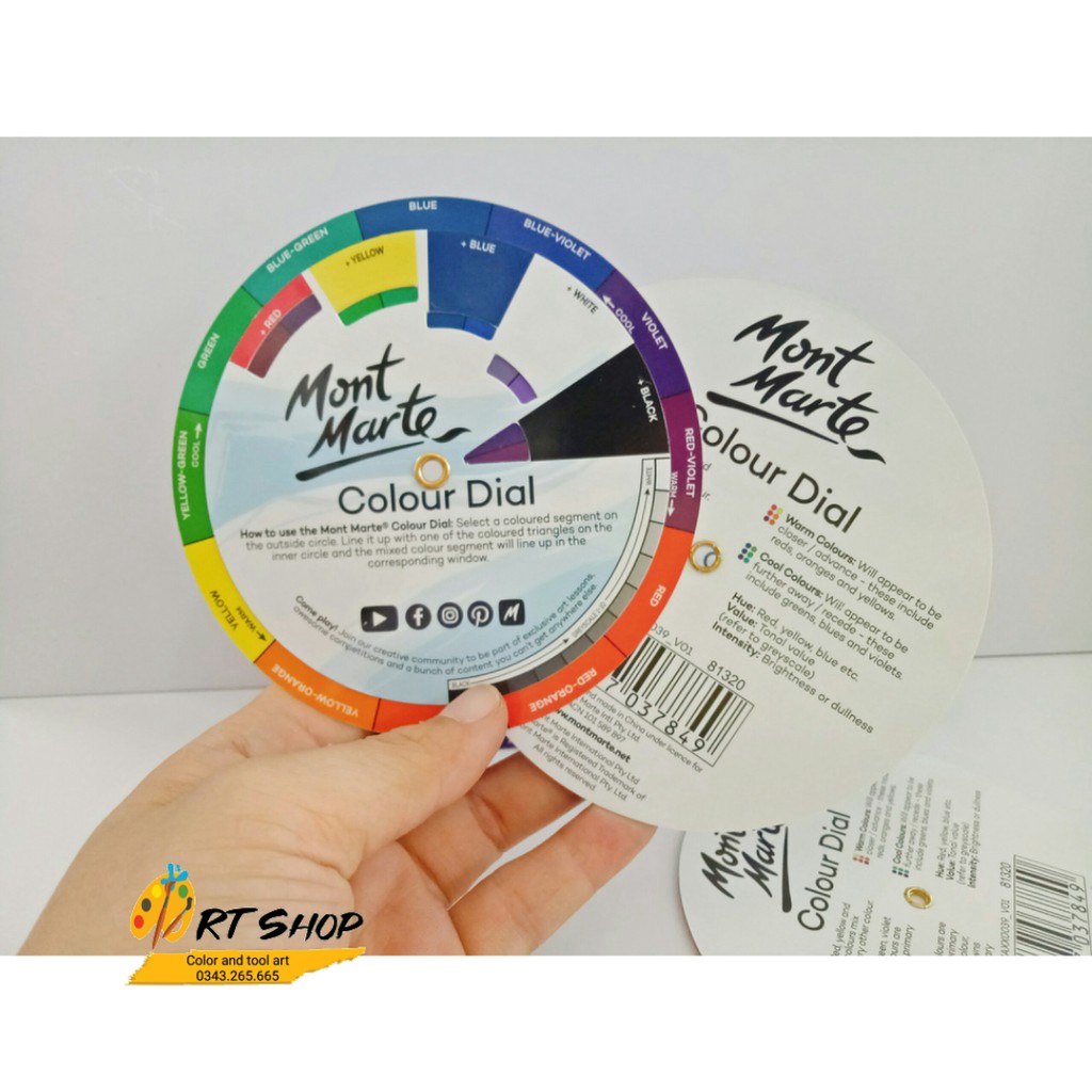 Instruction sheet mix colors mini Mont Marte -𝗖𝗼𝗹𝗼𝘂𝗿 𝗗𝗶𝗮𝗹