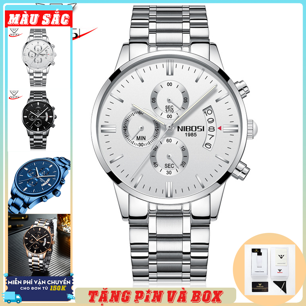 Đồng hồ NIBOSI 2309 đồng hồ Nam Authentic FULL BOX - Tặng Pin Đồng Hồ