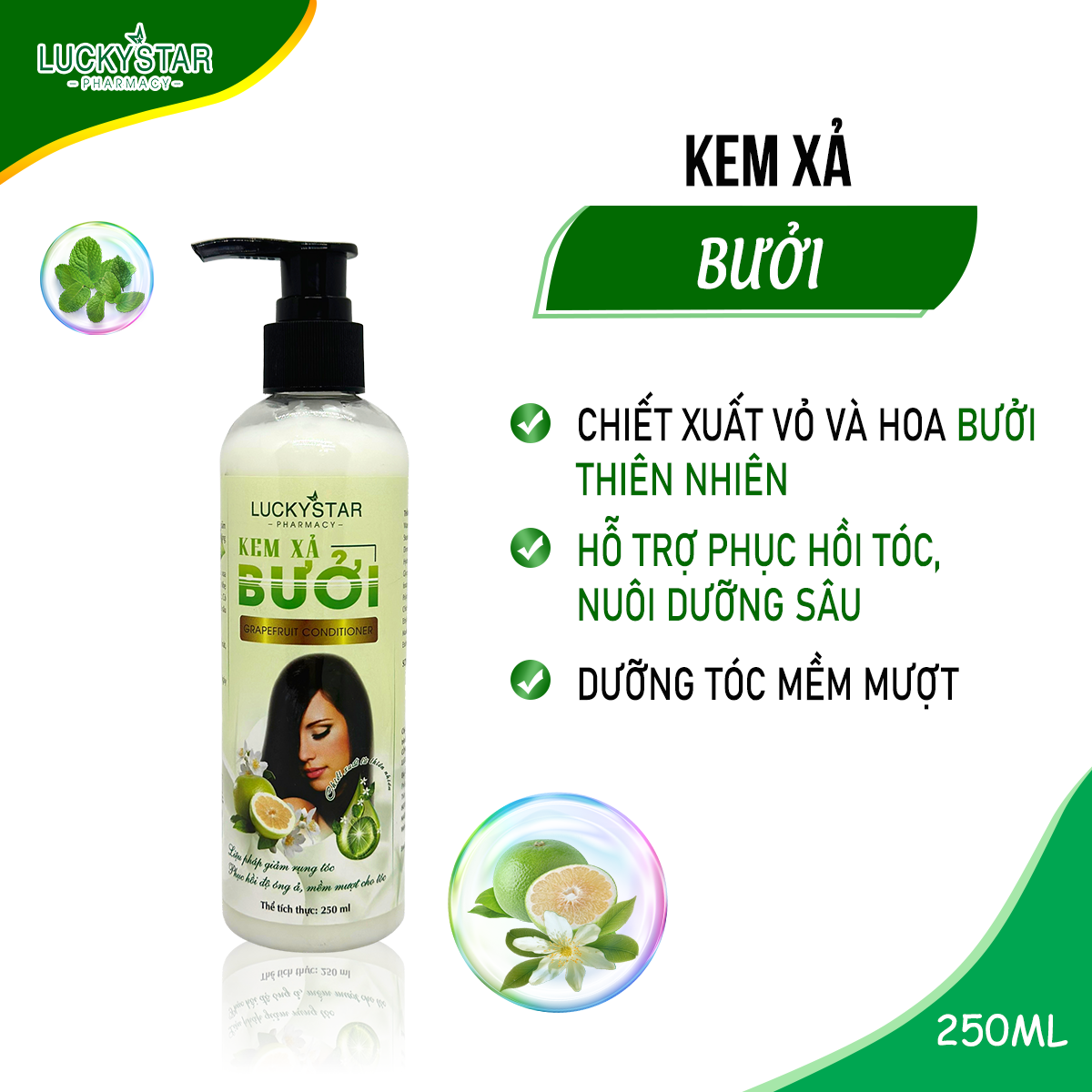 Kem Xả Tinh Dầu Bưởi Lucky Star