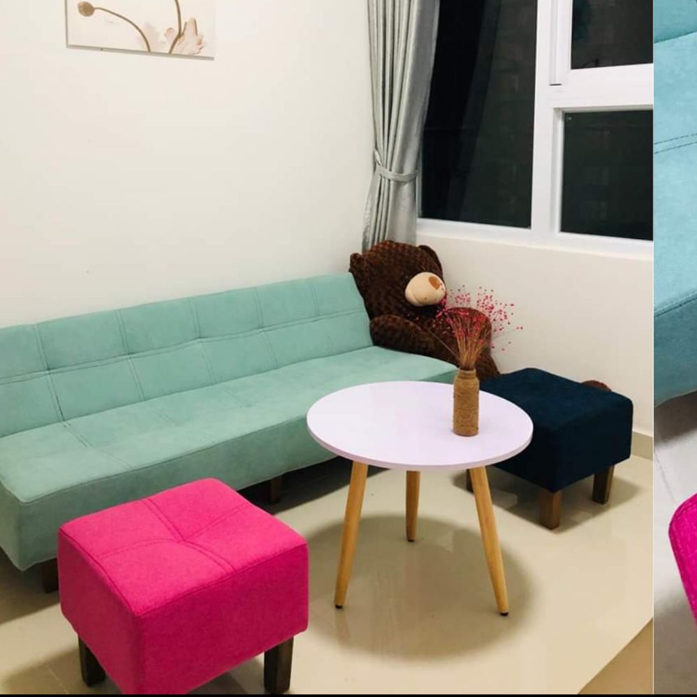 Sofa bed màu xanh pastel. Sofa bed. Sofa giường. Bed.