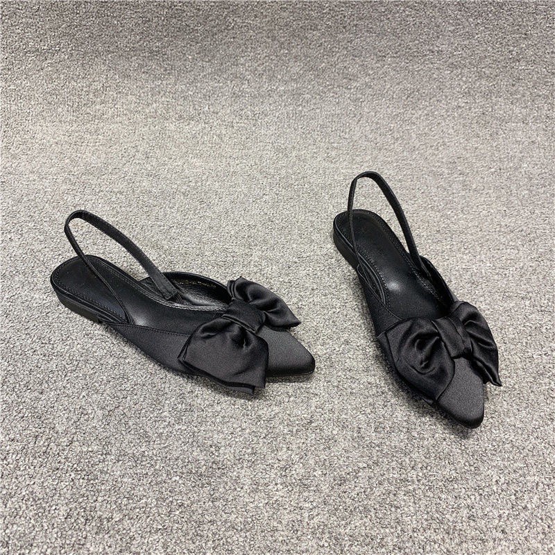 Giày sandal bệt nơ lụa SD-0299