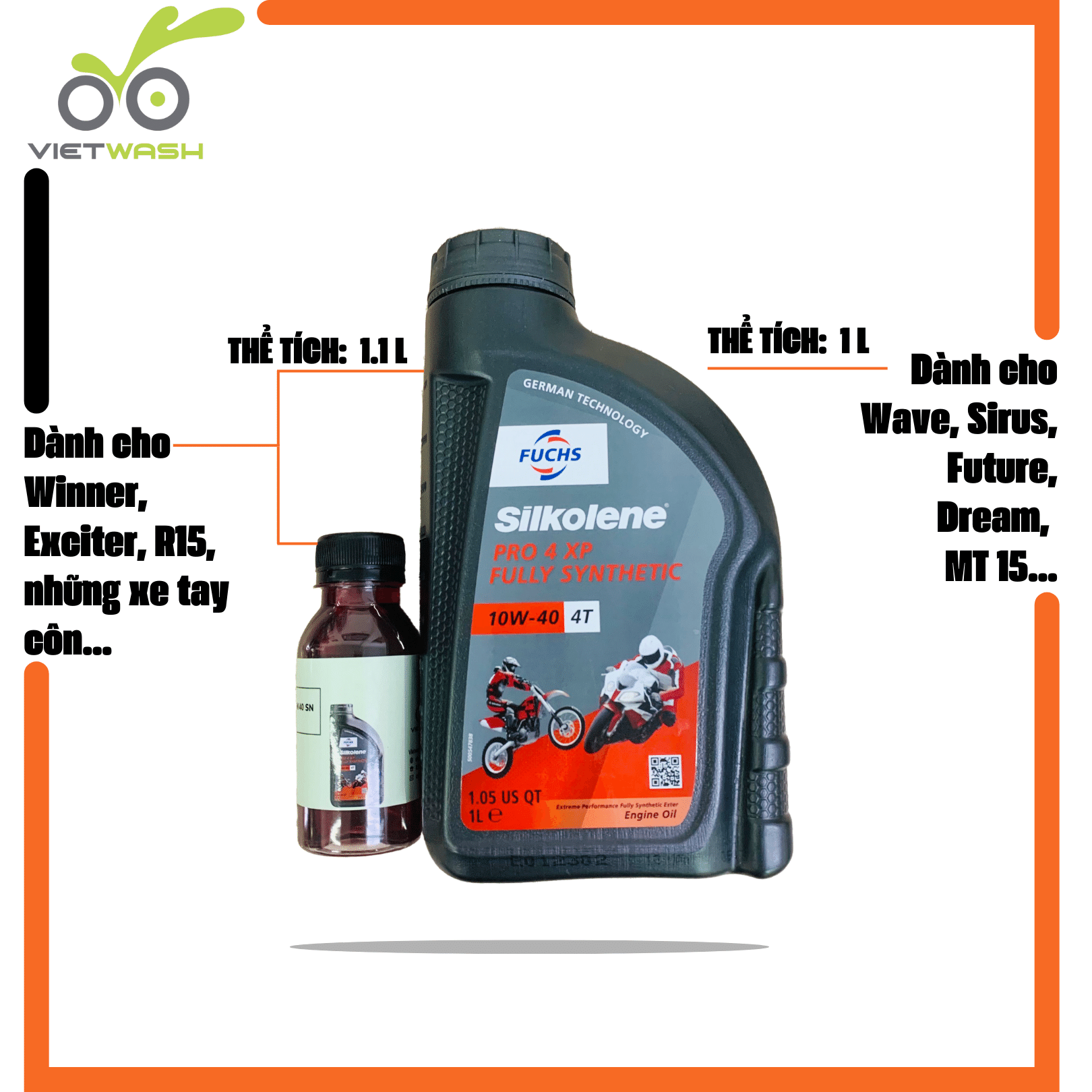 [FUCHS] Nhớt xe số Fuchs Silkolene Pro 4 XP 10W40 API SN 1L [MIỄN PHÍ CÔNG THAY NHỚT]