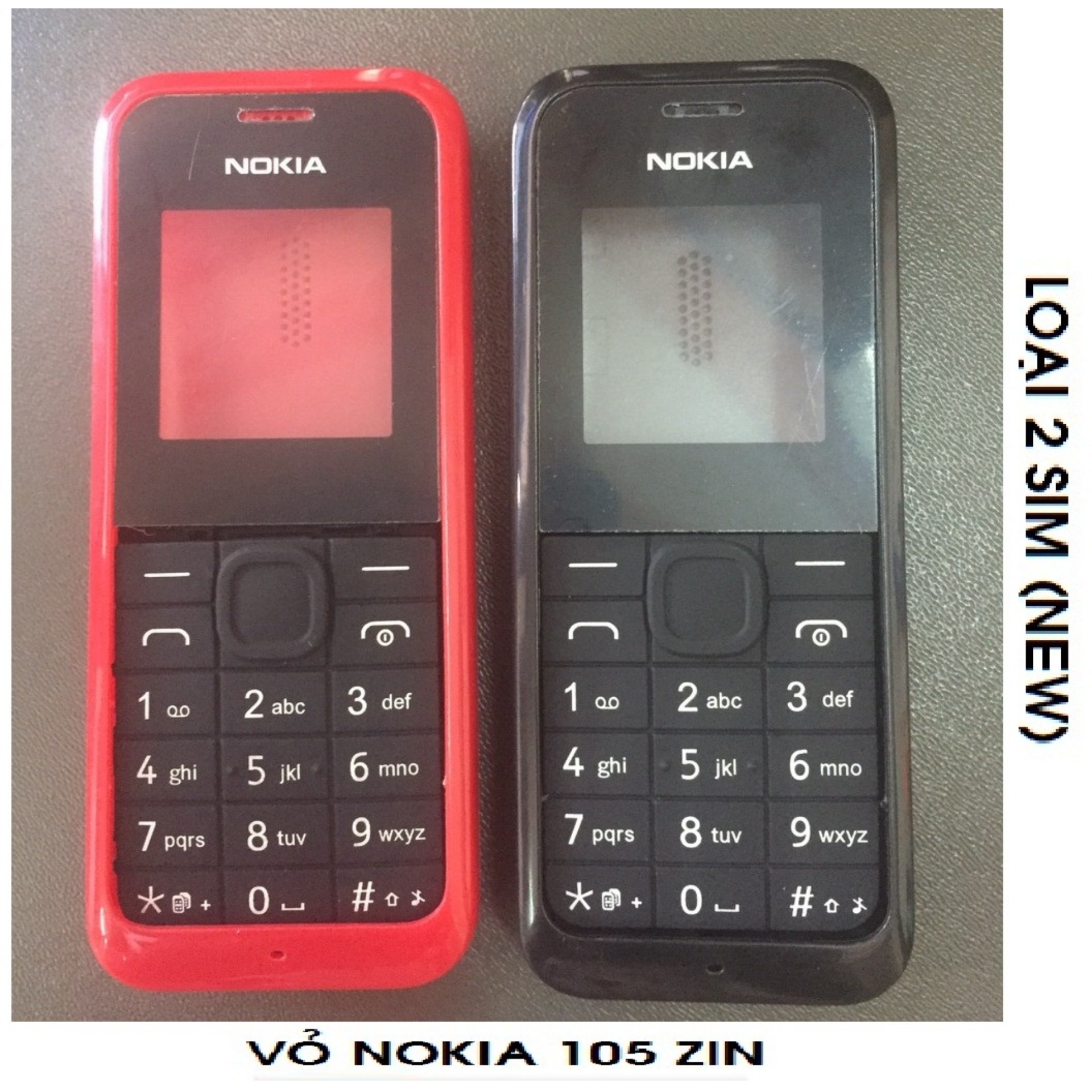 TRỌN BỘ VỎ NOKI 105-LOẠI 2SIM (CÓ PHÍM, CÓ SƯỜN)