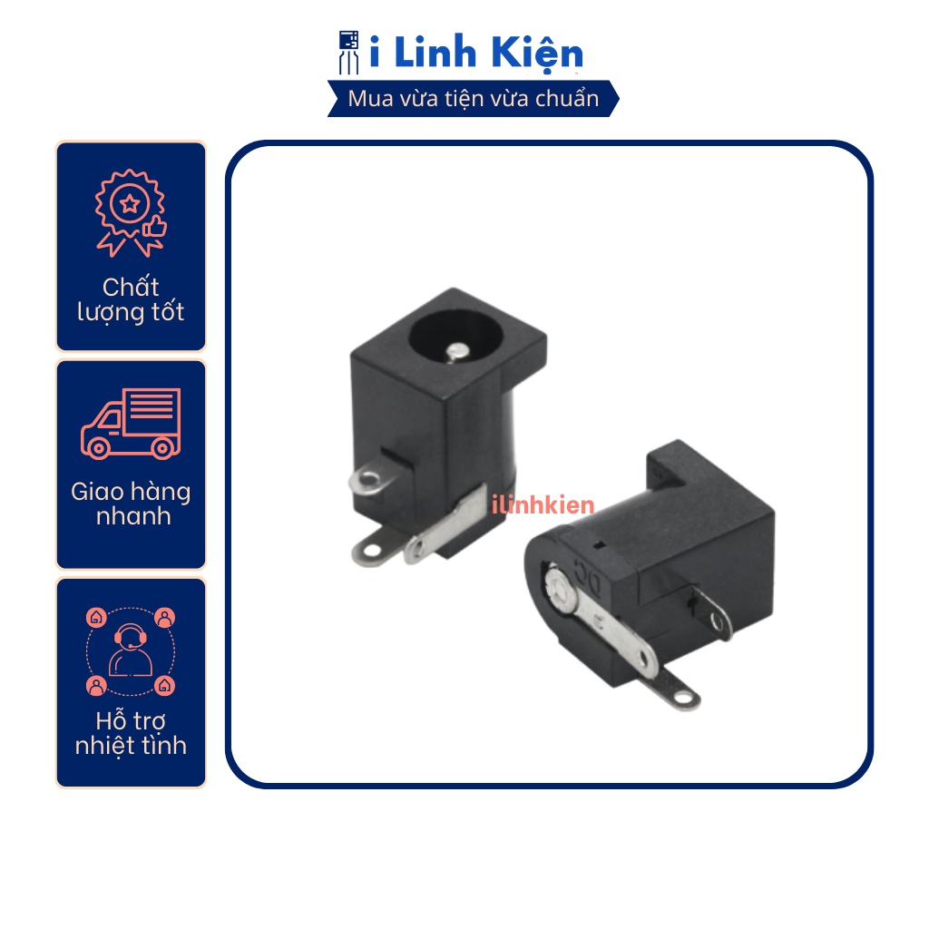 Jack nguồn DC cái 5.5x2.1mm loại tốt