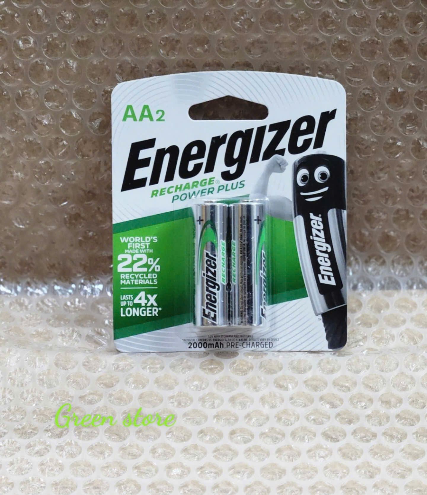 Vỉ 2 pin sạc AA 2000mAh 1.2V Energizer Recharge - Made in Japan