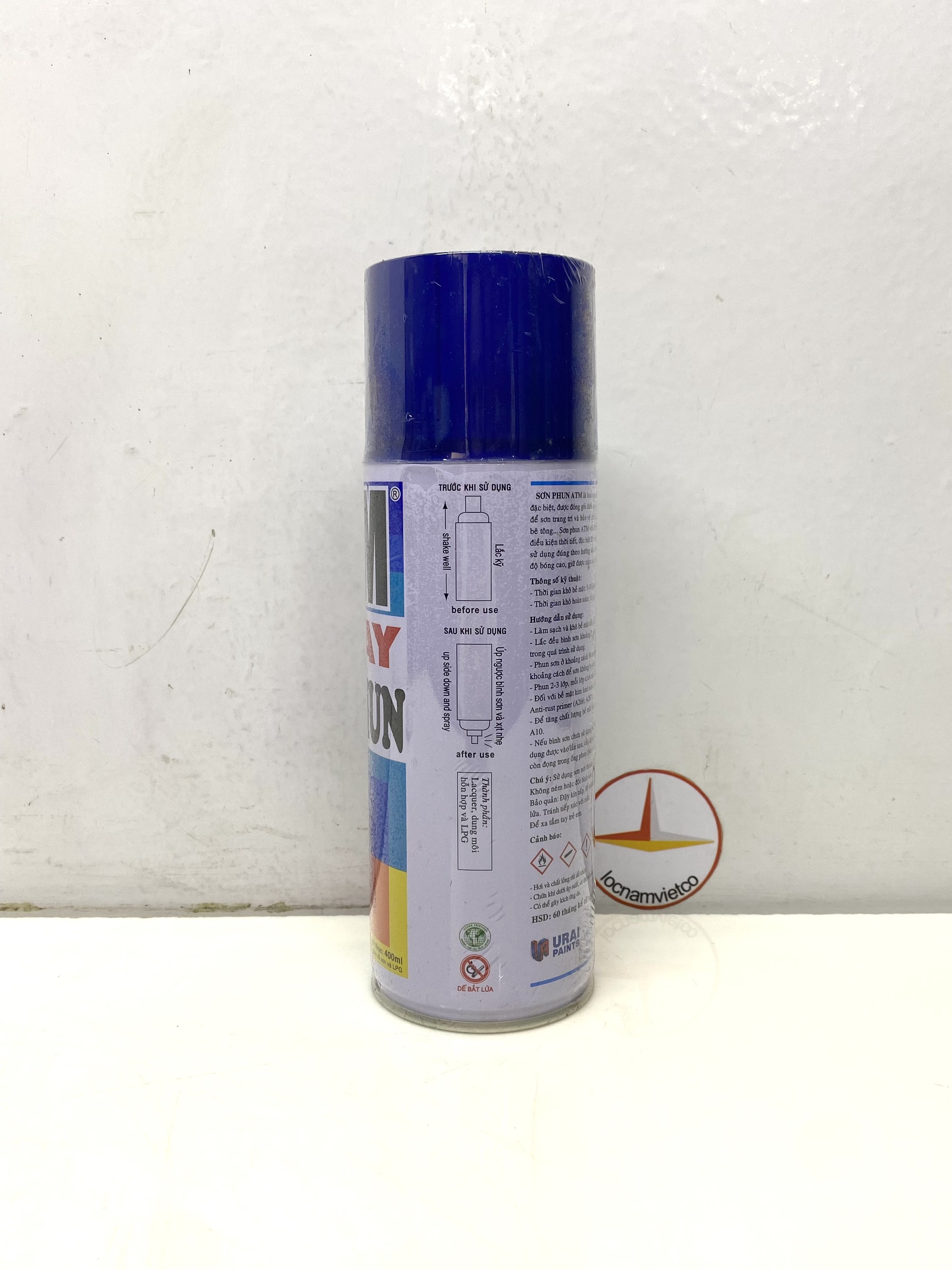 Sơn phun, sơn xịt ATM màu xanh đen Dark Blue A216