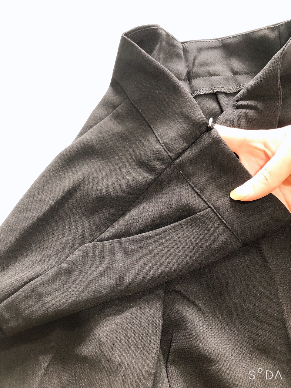 Quần culottes ống rộng suông khóa sườn, quần tây nữ công sở