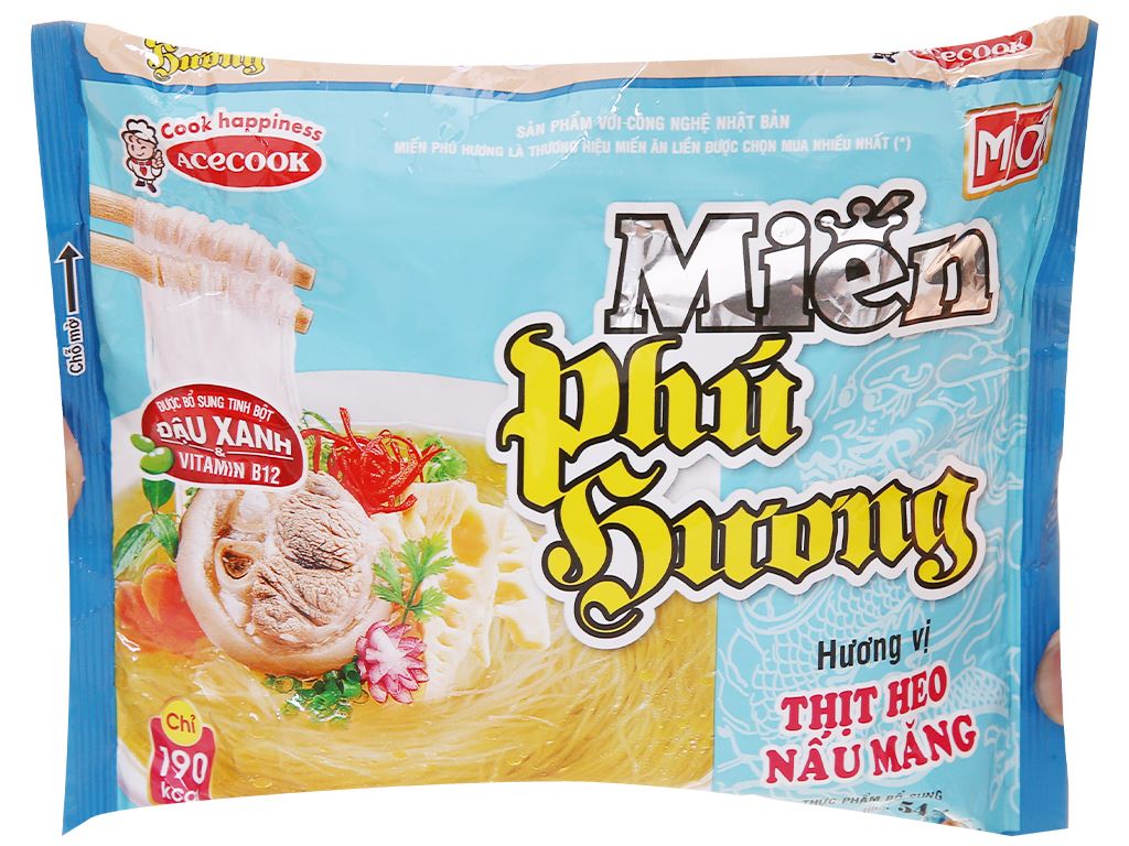 Miến phú hương thịt heo nấu măng gói 54g - thùng 24 gói - bat muoi