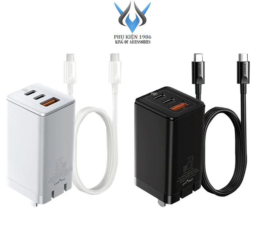 Cốc sạc nhanh 45W Baseus CCGAN-X01 GaN2 hỗ trợ PD/QC3.0/ BPS/ SCP/ FCP/ AFC Multi (màu ngẫu nhiên)