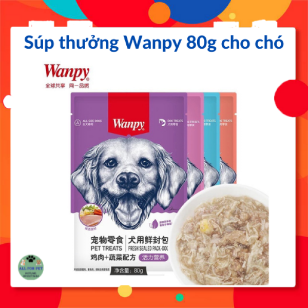 Pate Wanpy gói 80g thơm ngon dành cho chó con và chó lớn