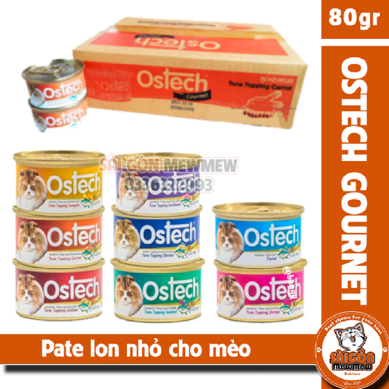 PATE LON CHO MÈO CAO CẤP OSTECH GOURMET 80GR