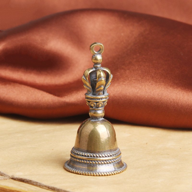 Tượng Nhỏ Bằng Đồng Hình Chuông Chày Kim Cang Móc Khóa (Kích Thước: 4.9 x 2.5cm)