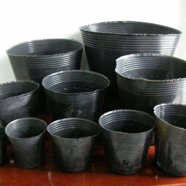 Set 2 chiếc Túi bầu ươm cây nilon đen 30*28 (KT 26*20*22cm)