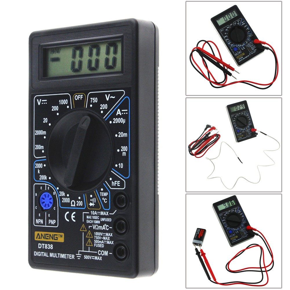 Đồng Hồ Đo Điện Vạn Năng Mini Dt-838