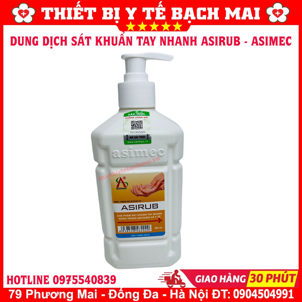 Dung Dịch Sát Khuẩn Tay Nhanh ASIRUB Chai 500ml