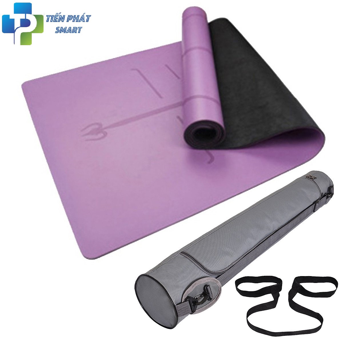 Thảm Tập Yoga 5mm Cao Su PU Định Tuyến Cao Cấp TẶNG KÈM TÚI + DÂY BUỘC Hàng Loại 1 Chính Hãng Tienphatsmart