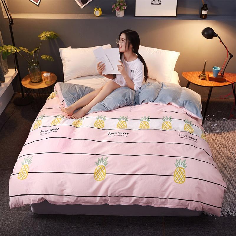 Bắc Âu Dày Vải Flannel Đơn Chiếc Vỏ Chăn A 100% Cotton B Nhung Pha Lê Vỏ Chăn Ấm Áp 1.5m1.8 M Giường 200X230