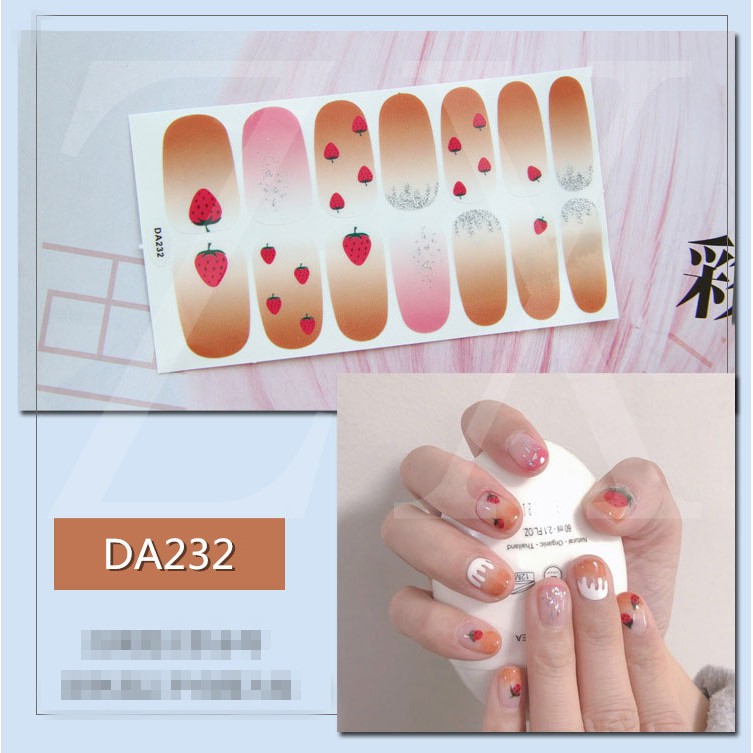 Set 14 miếng dán móng nghệ thuật thời trang - Dán móng tay polishinging