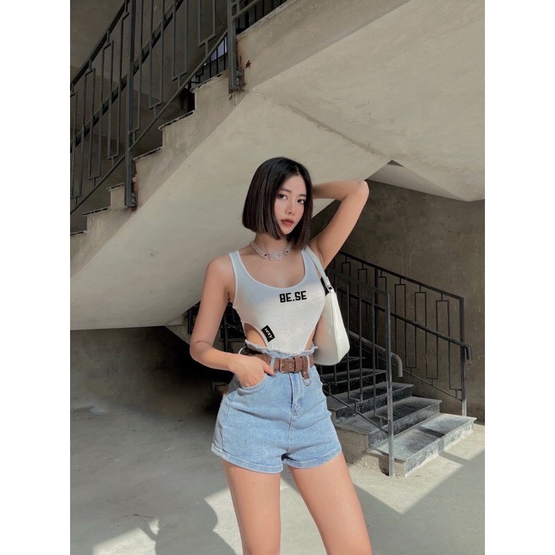 Bodysuit khoét eo kèm feedback thật