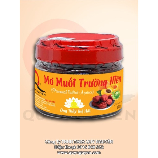 Mơ Muối Quy Nguyên (220gr) - Mơ Muối Ông Thầy Tuệ Hải