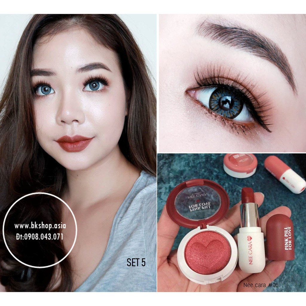 [Thái Lan] Set Son Môi & Phấn Mắt Neecara Thái Lan N402
