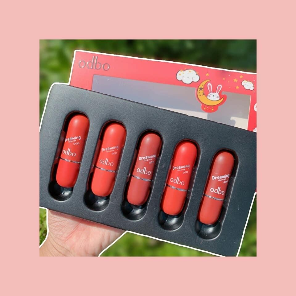 [Odbo] Set son thỏi 5 cây Odbo Dreaming Lipstick Thái Lan