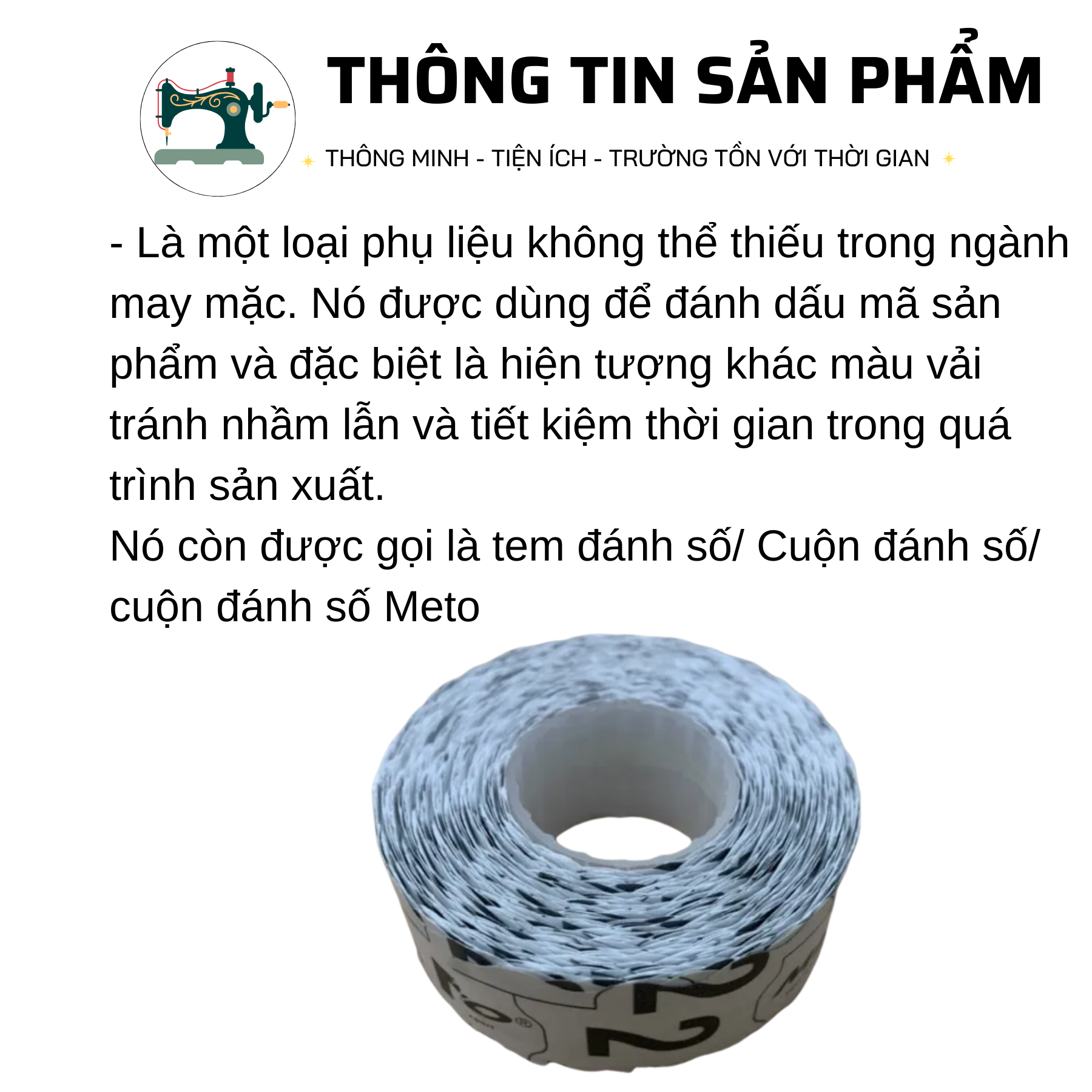 (COMBO 10 CUỘN) Cuộn Đánh Số Meto 2 Đế Đen