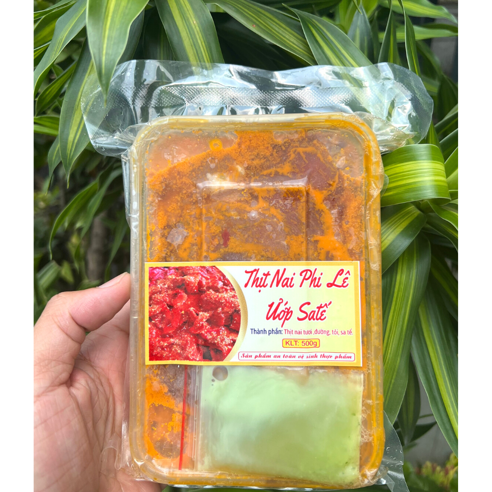 [ HOÀN TIỀN 10% ]Nai Phi Lê Ướp Sa Tế – Thịt Nai Phi Lê 500g – [Ship Hỏa Tốc HCM] – Funnyfood