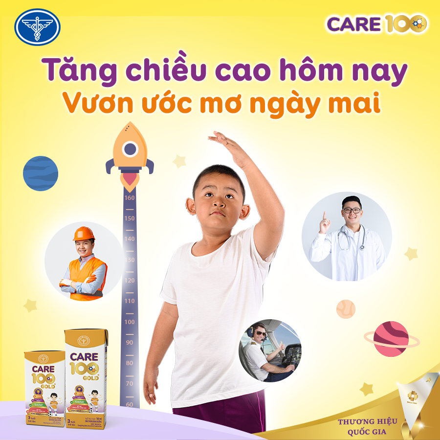 Sữa bột Nutricare CARE 100 GOLD cho trẻ thấp còi (400g)