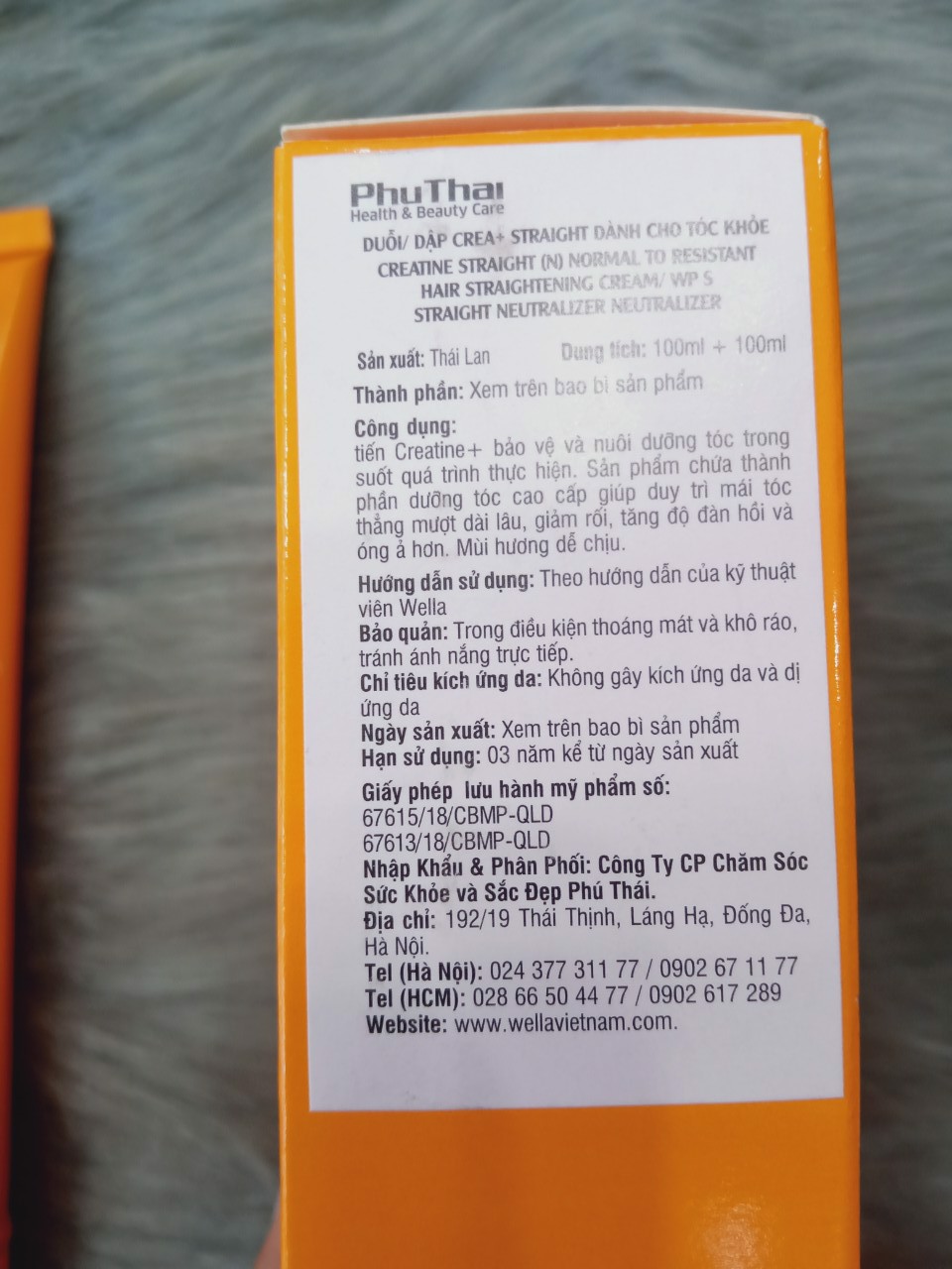 Bộ Thuốc Uốn Duỗi Tóc Wella Creatine Straight dành cho tóc khỏe 100ml X2