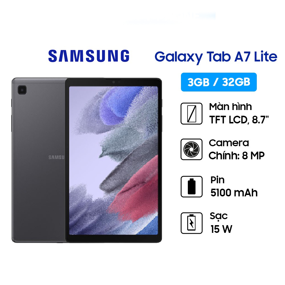 Máy tính bảng Samsung Galaxy Tab A7 Lite 4G RAM, 32GB Tablet