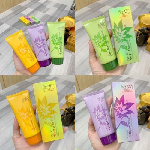 Kem chống nắng trắng da Cellio Collagen 70g