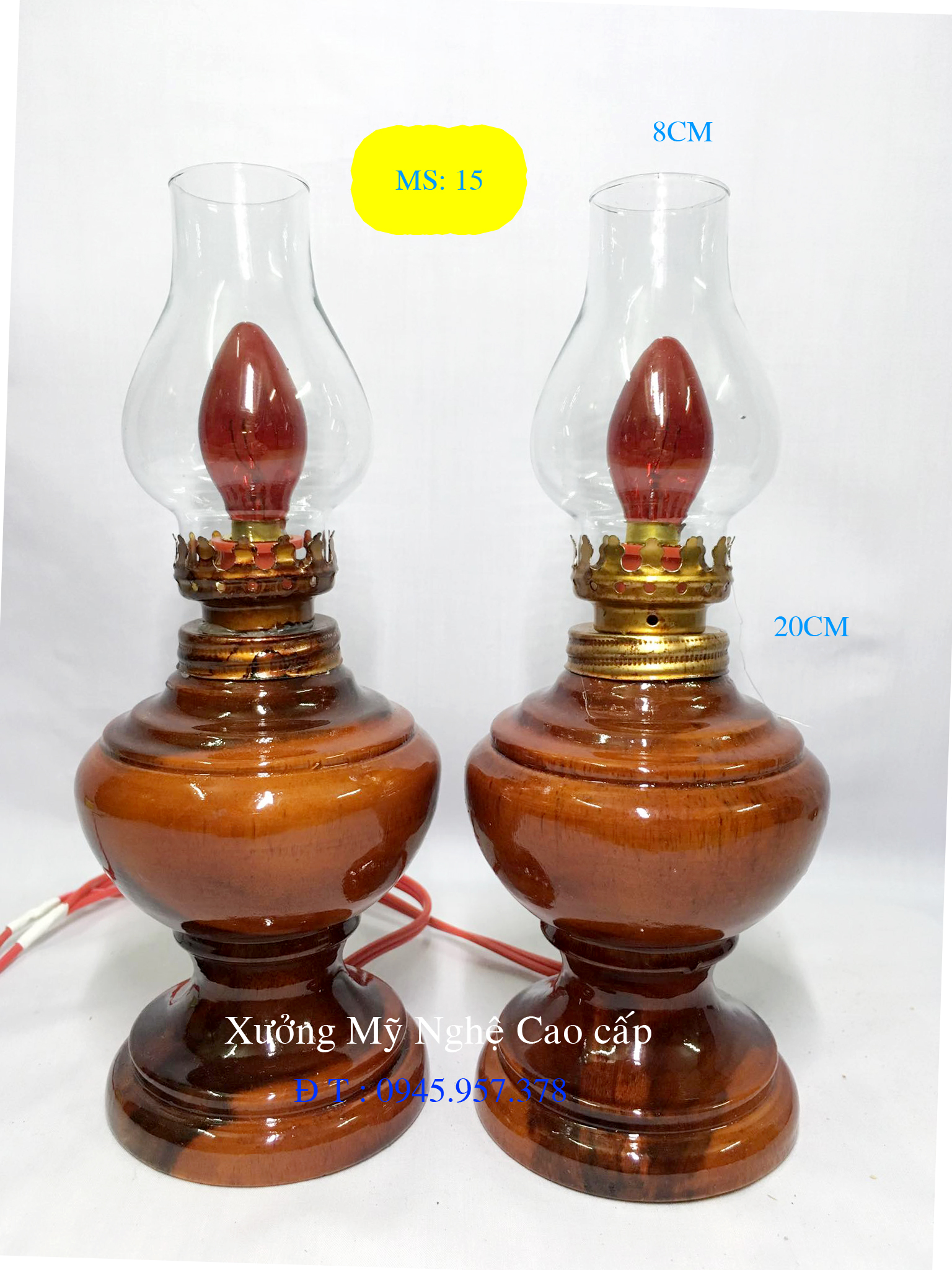Đèn thờ đèn điện thờ đèn thờ gỗ tràm 15